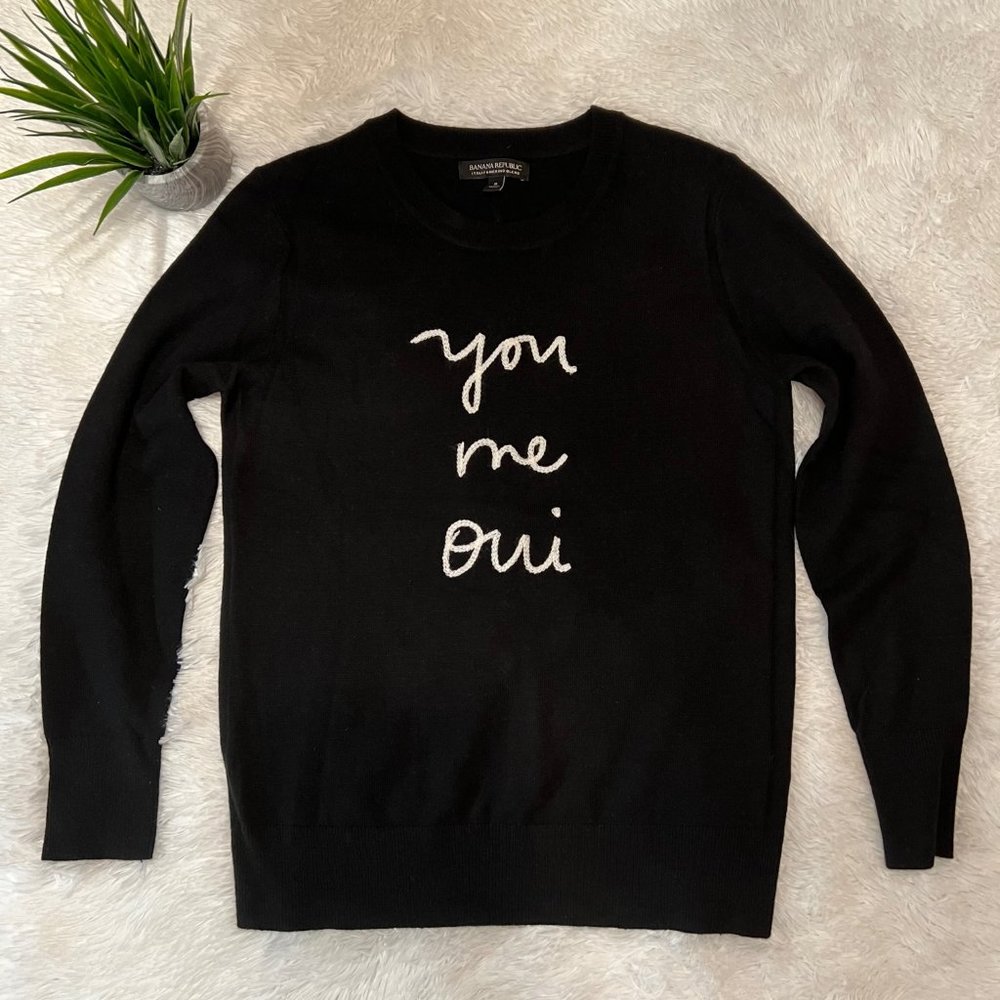Banana Republic Italian Merino Blend "You Me Oui" Sweater